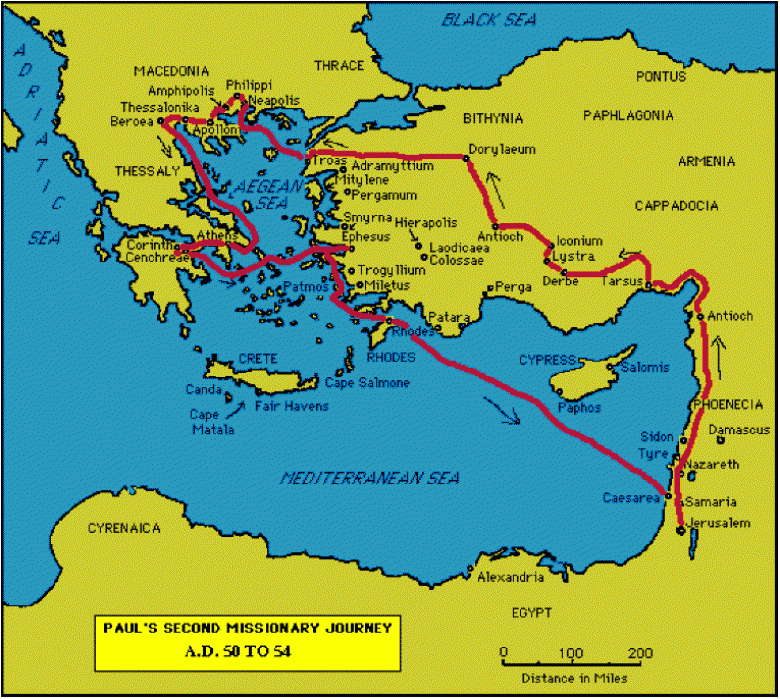 Apostle Pauls Journey Map 